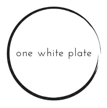 one white plate